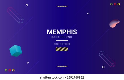 abstract blue background with memphis style, can be used for banner sale, wallpaper, for, brochure, landing page.