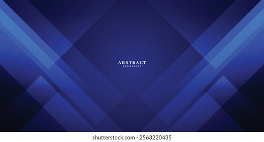 Abstract blue background. Modern clean dark blue banner, poster, flyer, brochure template.