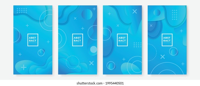 Abstract blue background. Modern corporate identity cover business vector design, flier brochure advertising. Leaflet poster social media template, Annual report for presentation, memphis style