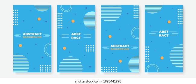 Abstract blue background. Modern corporate identity cover business vector design, flier brochure advertising. Leaflet poster social media template, Annual report for presentation, memphis style