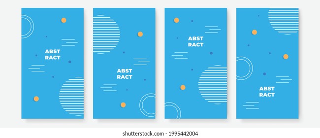 Fondo azul abstracto. La identidad corporativa moderna abarca el diseño de vectores de negocio, folletos publicitarios. Plantilla de medios sociales de carteles de folletos, informe anual para presentación, estilo memphis