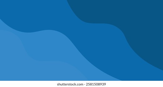 Abstract blue background. Modern simple blue geometric design. Minimal shapes. Suit for booklet, brochure, banner, poster, website, flyer, cover, corporate, backdrop.	
