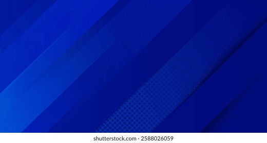 Abstract blue background. Modern simple blue geometric design. Minimal shapes. Suit for booklet, brochure, banner, poster, website, flyer, cover, corporate, backdrop. Vector illustration