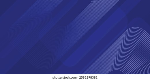 Abstract blue background. Modern simple blue geometric design. Minimal shapes art