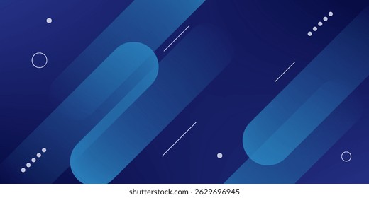 Abstract blue background. Modern simple blue geometric design. Minimal shapes. Suit for booklet, brochure, banner, poster, website, flyer, cover, corporate, backdrop. Vector illustration