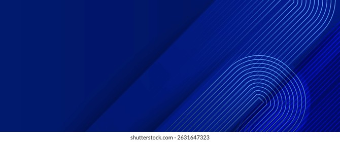 Abstrakter blauer Hintergrund. Modernes, einfaches, geometrisches Design in Blau. Minimale Formen. Anzug für Broschüre, Broschüre, Banner.