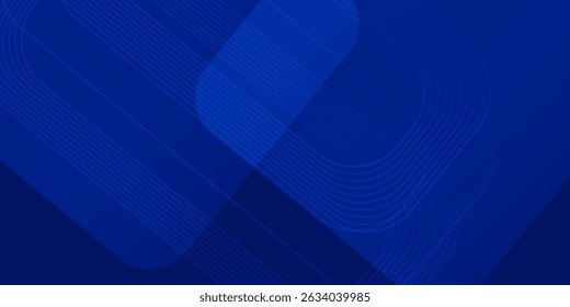 Abstrakter blauer Hintergrund. Modernes, einfaches, geometrisches Design in Blau. Minimale Formen. Anzug für Broschüre, Broschüre, Banner, Poster, Website, Flyer, Cover, Corporate, Kulisse. Vektorgrafik
