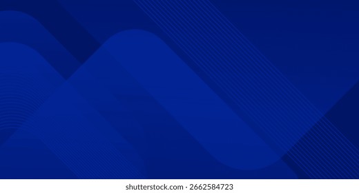 Abstrakter blauer Hintergrund. Modernes, einfaches, geometrisches Design in Blau. Minimale Formen.