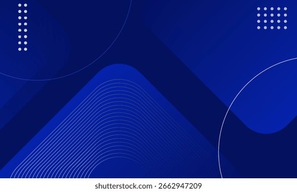 Abstract blue background. Modern simple blue geometric design. Minimal shapes. Suit for booklet, brochure, banner, poster, website, flyer, cover, corporate, backdrop. Vector illustration
