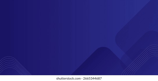 Abstract blue background. Modern simple blue geometric design. Minimal shapes. Suit for booklet, brochure, banner, poster, website, flyer, cover, corporate, backdrop. Vector illustration