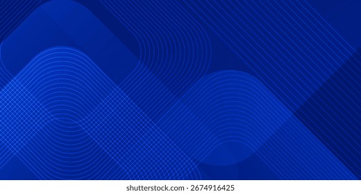 Abstract blue background. Modern simple blue geometric design. Minimal shapes. Suit for booklet, brochure, banner, poster, website, flyer, cover, corporate, backdrop. Vector illustration