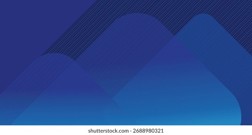 Fundo azul abstrato. Design geométrico azul simples moderno. Formas mínimas. Terno para livreto, brochura, banner, cartaz, site, folheto, capa, corporativo, pano de fundo. Ilustração vetorial