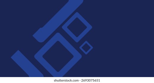 Abstract blue background. Modern simple blue geometric design. Minimal shapes. Suit for booklet, brochure, banner, poster, website, flyer, cover, corporate, backdrop. Vector illustration