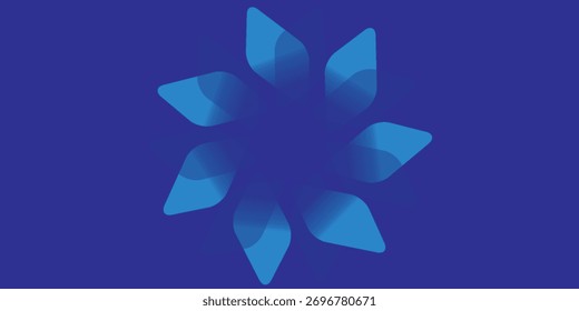 Abstrakter blauer Hintergrund. Modernes, einfaches, geometrisches Design in Blau. Minimale Formen. Anzug für Broschüre, Broschüre, Banner, Poster, Website, Flyer, Cover, Corporate, Kulisse. Vektorgrafik