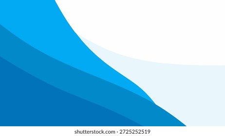 Fondo azul Abstractas con curvas de Vector ondulado moderno y espacio de copia en blanco para diseño corporativo profesional