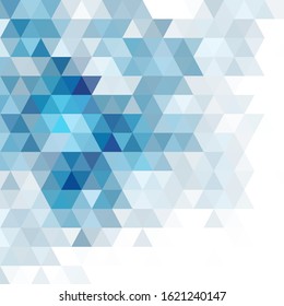 Abstract blue background with mosaic triangle