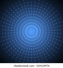 Abstract blue background - neon illustration
