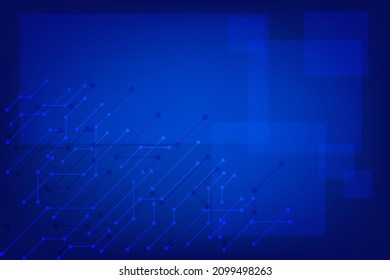 Abstract blue background of network and communication. Template for presentation with line and dot connection. Geometric background and innovation concept.