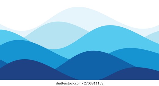 abstract blue background. Ocean wave layers and coastal abstract landscape background. sea wave background.