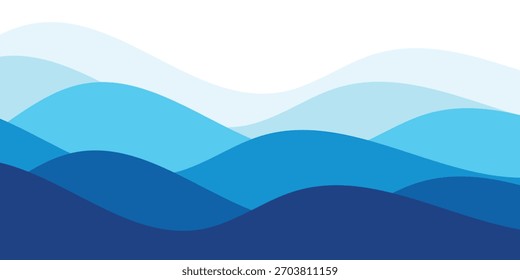 abstract blue background. Ocean wave layers and coastal abstract landscape background. sea wave background.