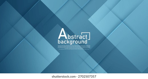 Fondo azul Abstractas con diseño de patrón cuadrado superpuesto. Fondo simple del patrón de la textura de la sombra cruzada. Vector Eps10