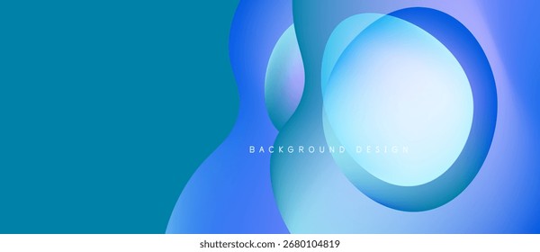 Abstrakter blauer Hintergrund. Überlappende Kreise erzeugen einen dynamischen visuellen Effekt. Modernes Design für digitale Projekte geeignet.