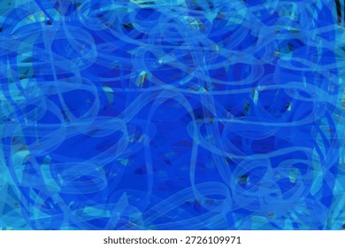 Fondo azul abstracto con líneas curvas superpuestas