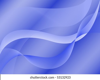 Abstract blue background with overlapping translucent waves