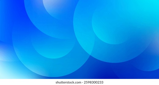 Abstract blue background with overlapping transparent circles and smooth gradients. A modern and futuristic design perfect for digital, business, and creative projects.