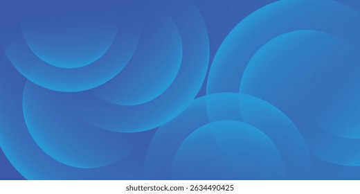 Abstract blue background with overlapping transparent circles and smooth gradients. A modern and futuristic design perfect for digital, business, and creative projects.