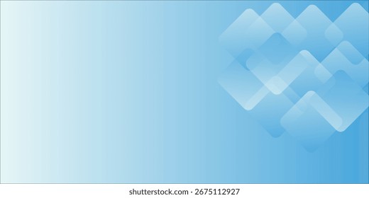 Abstract Blue Background with Overlapping Transparent Geometric Shapes and Gradient