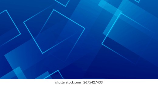 Abstract Blue Background with Overlapping Transparent Rectangles and Gradients vector eps10