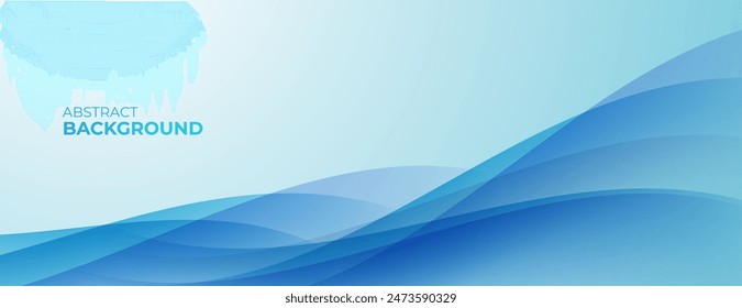 Abstract blue background with overlapping waves and text space. Ideal for presentations, banner, poster, websites, social media posts, and digital designs.