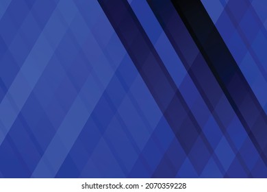 Abstract blue background with paper cut abstract geometric shapes. Dynamic colorful diagonal line. Design for poster, banner, card. 3D paper images with a subtle blend. Copy space.