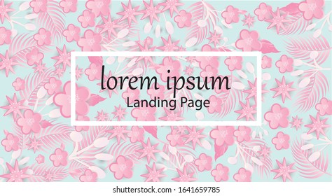 
Abstract blue background with paper flowers. Vector template for posters, banners, flyers and presentations. EPS 10 illustration.