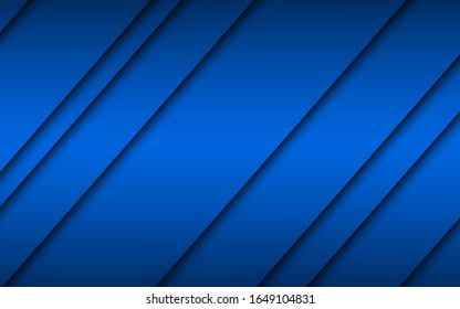 Abstract blue background with blue paper layers above each other, modern design template for your business, vector illustration with oblique stripes and lines
