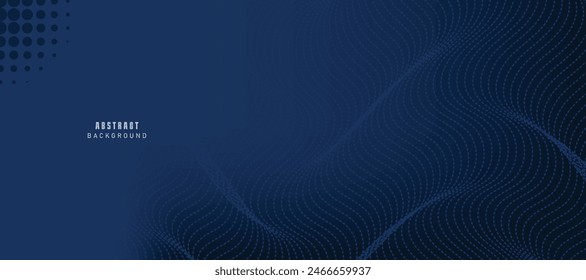Abstract blue background with particles wave. EPS10