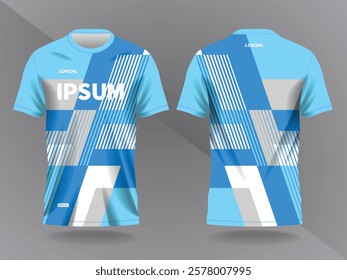abstract blue background pattern for shirt sport jersey mockup template design for soccer, football, racing, gaming, motocross, cycling, and running 