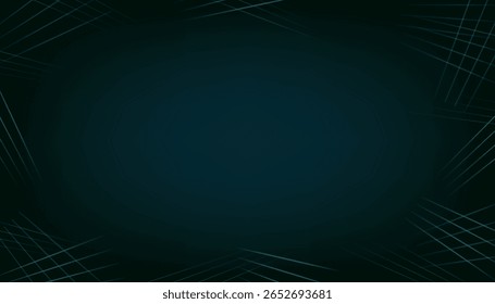 Abstract blue background with perspective lines and lights, Vector illustration