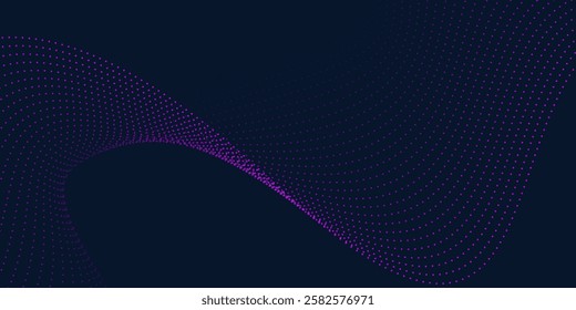 Abstract blue background with pink dot wave futuristic wave background