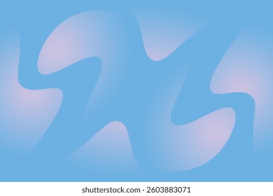 Abstract blue background with pink gradient wavy curved fluid shape elements banner design creative concept.