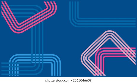 abstract blue background with blue and pink line accents, suitable for any content
