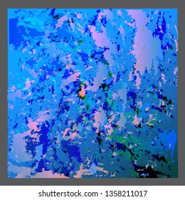 Abstract blue background with pink stains