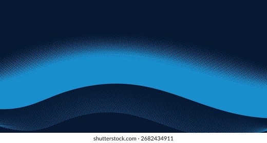 Abstractas fondo azul de puntos. Partículas cibernéticas modernas