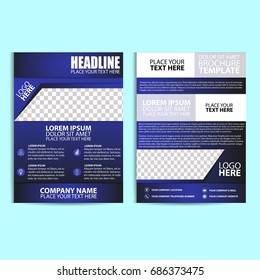 Abstract Blue Background For Poster Brochure Flyer Design Layout Vector Template in A4 Size
