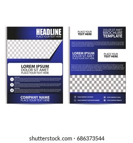 Abstract Blue Background For Poster Brochure Flyer Design Layout Vector Template in A4 Size