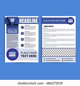 Abstract Blue Background For Poster Brochure Flyer Design Layout Vector Template in A4 Size