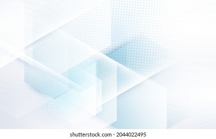Abstract blue background poster with dynamic. technology network Vector illustration.