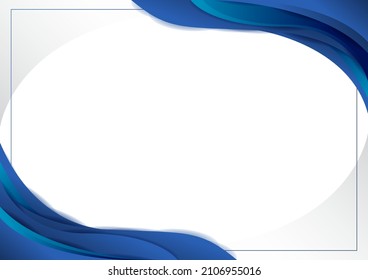 Abstract blue background poster with wave curve dynamic. Blue and white business presentation background with modern technology network concept. Vector illustration.