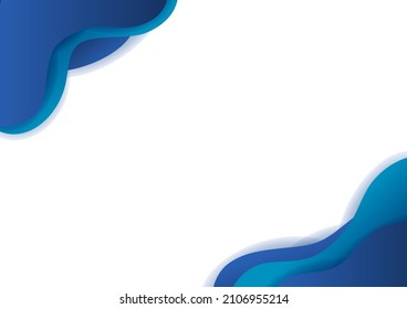 Abstract blue background poster with wave curve dynamic. Blue and white business presentation background with modern technology network concept. Vector illustration.